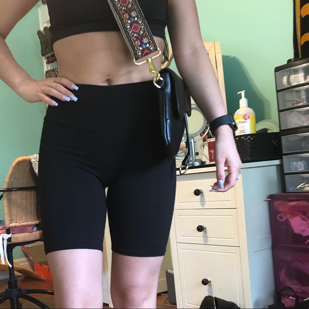Black biker shorts